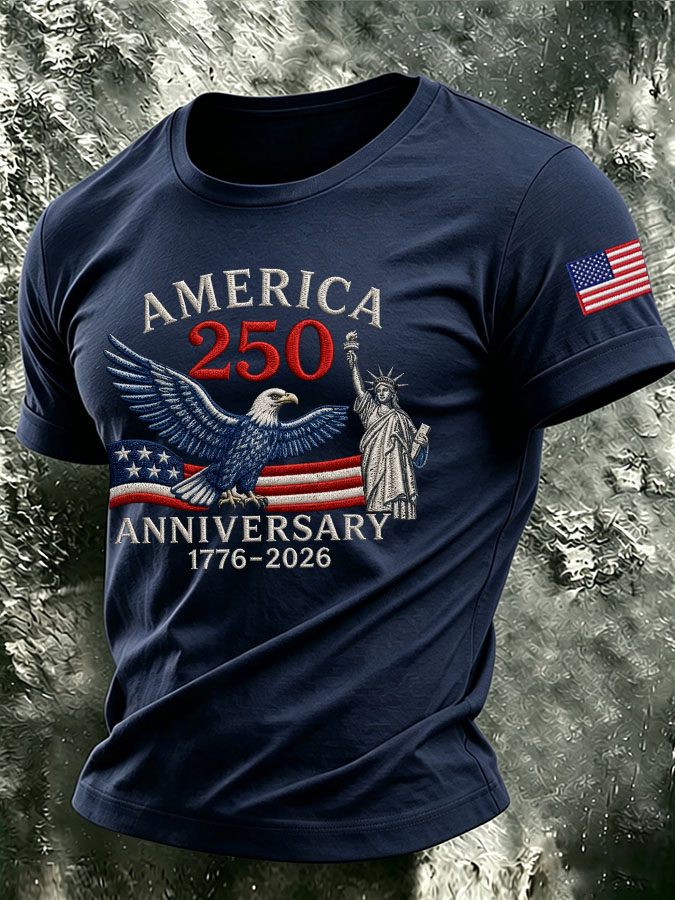 Men's The United States of America Printed Casual T-shirt
