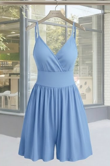 🌴 BreezyBack Wide-Leg Cami Romper