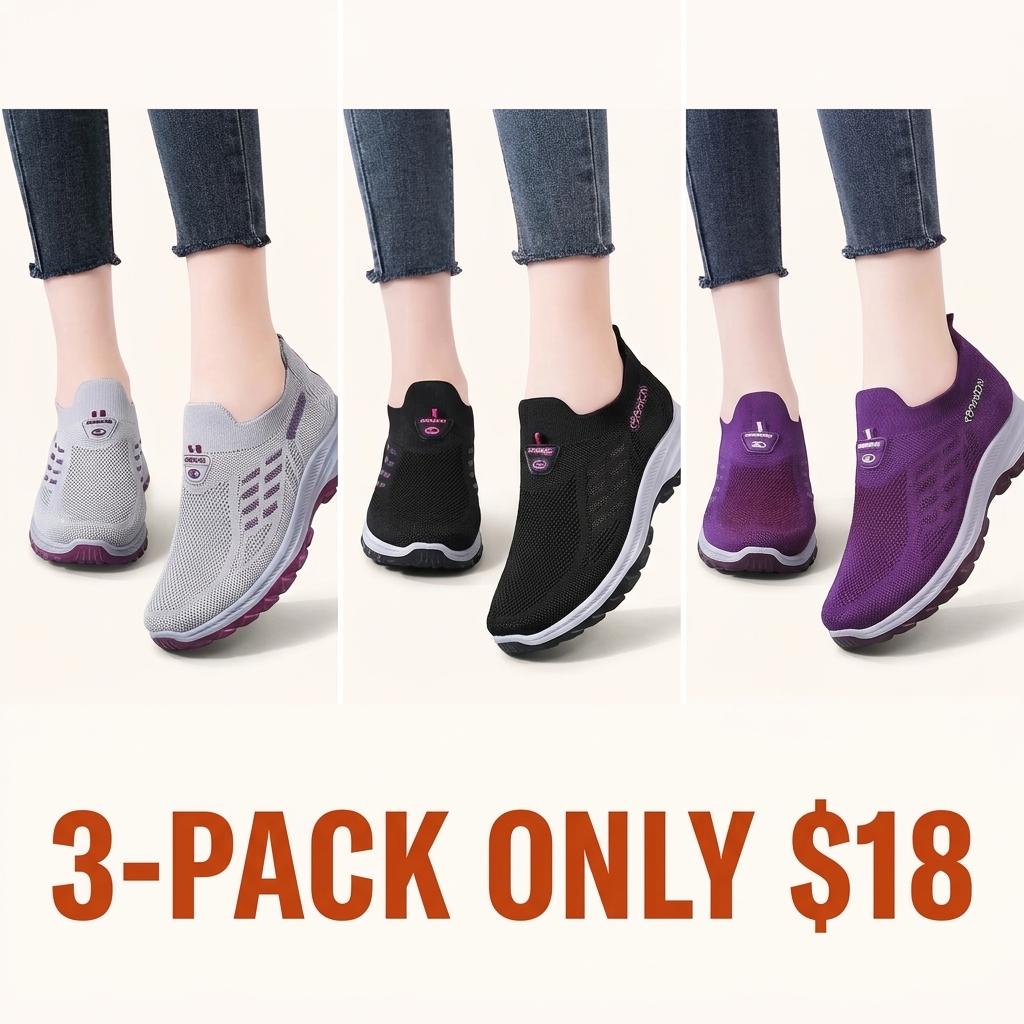 Women's slip-on knit sneakers
