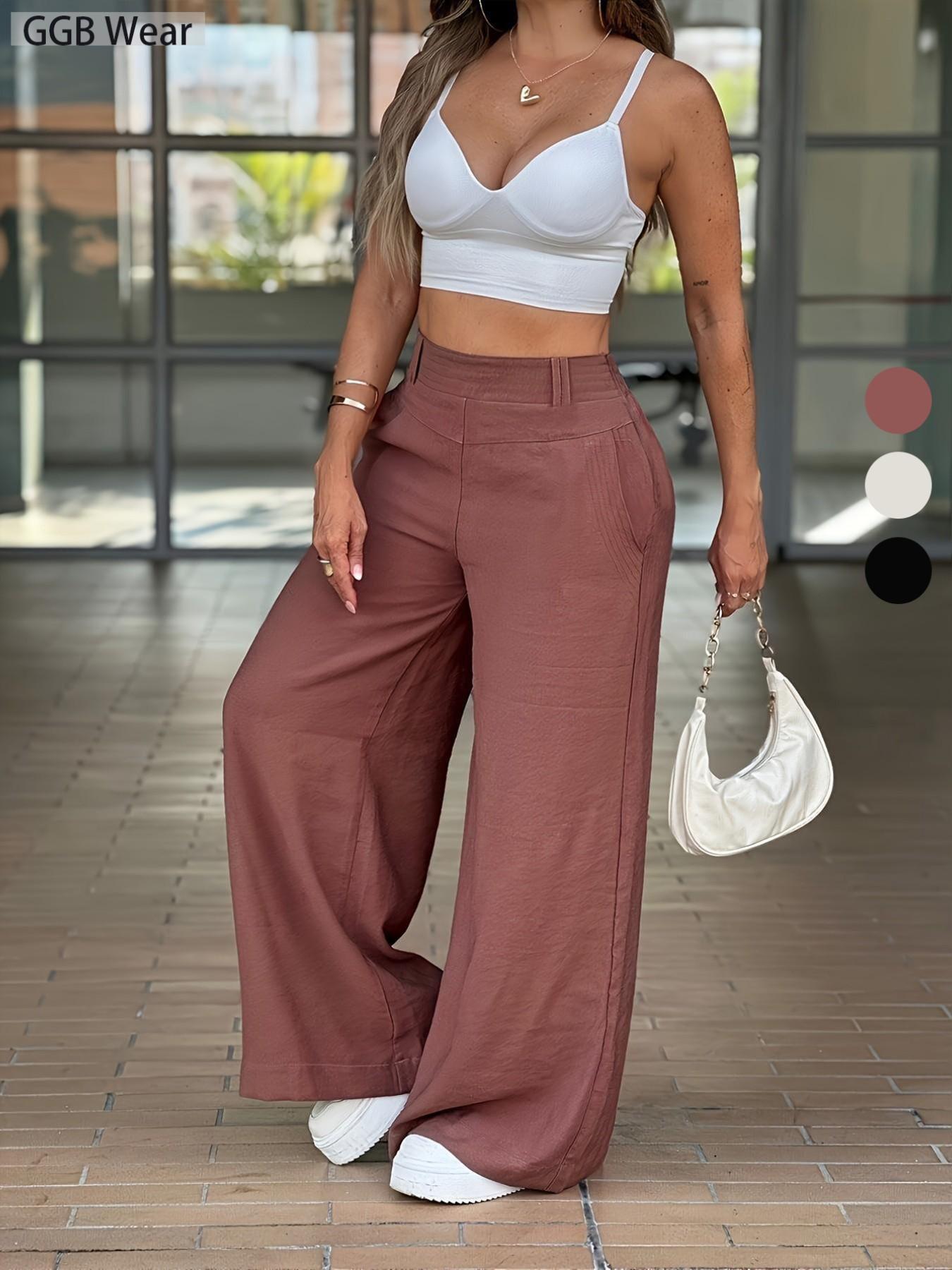 New loose-fit straight-leg casual trousers