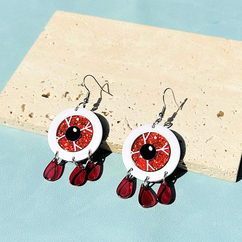 Halloween Creative Scary Eyeball Drop Earrings