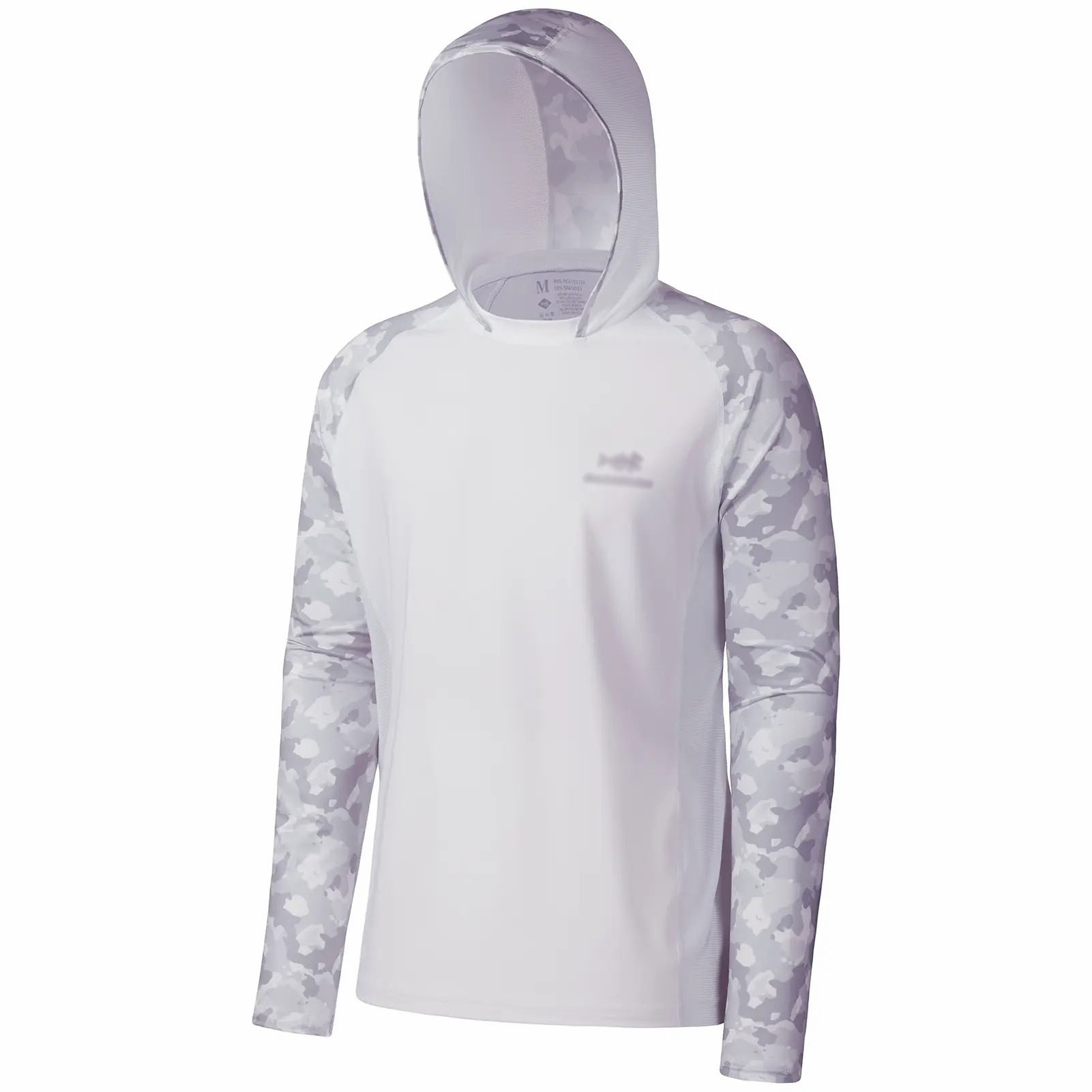 Men's UPF 50+ Long Sleeve Fishing Hoodie – Camo Cooling Shirt with Pockets & Thumbholes