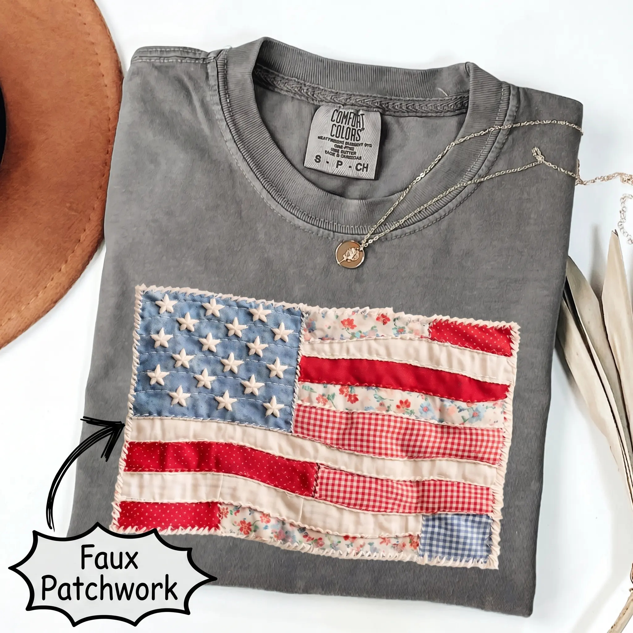 4th of July Shirt, Patriotic Graphic Shirt-100% Cotton
