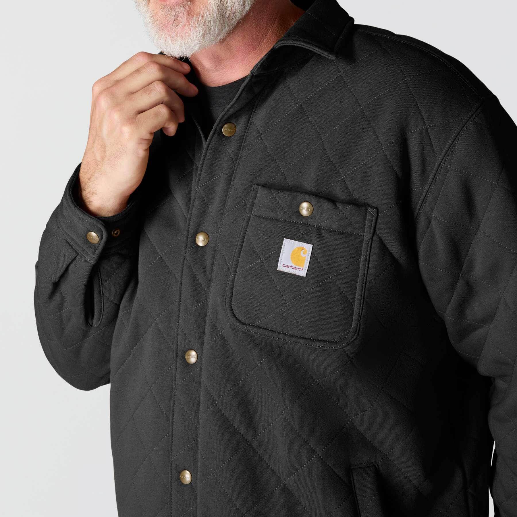 CHT Rain Defender Loose Fit Heavyweight Quilted Snap Front Shirt Jac Shacket 107270