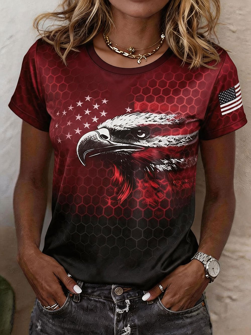 Women's U.S. 250th Anniversary Crew Neck Short-Sleeve T-Shirt