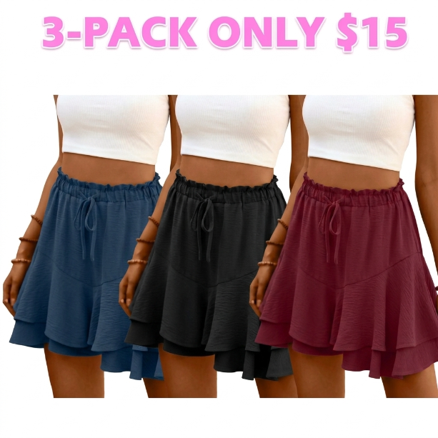 🦋 Women's High Waist Butterfly Flowy Skort