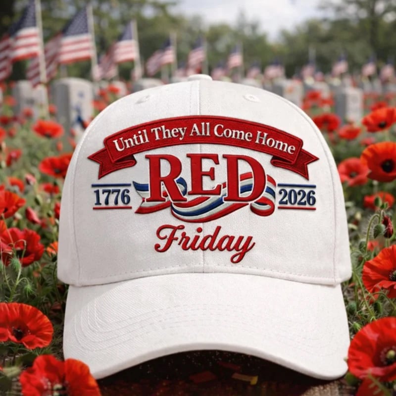 Unisex casual red Friday print hat