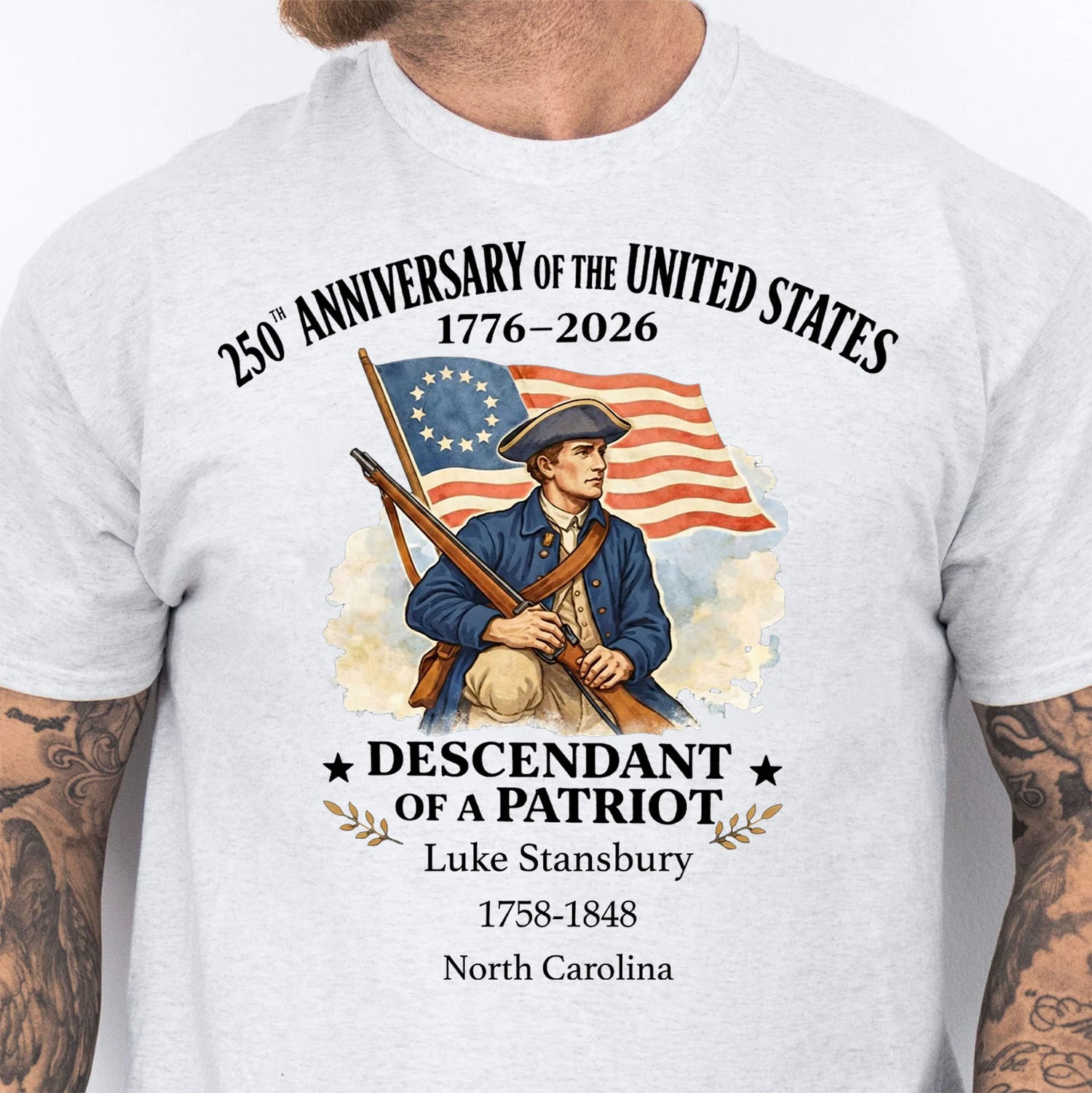 Unisex Personalized 250 Year Old American T-shirt