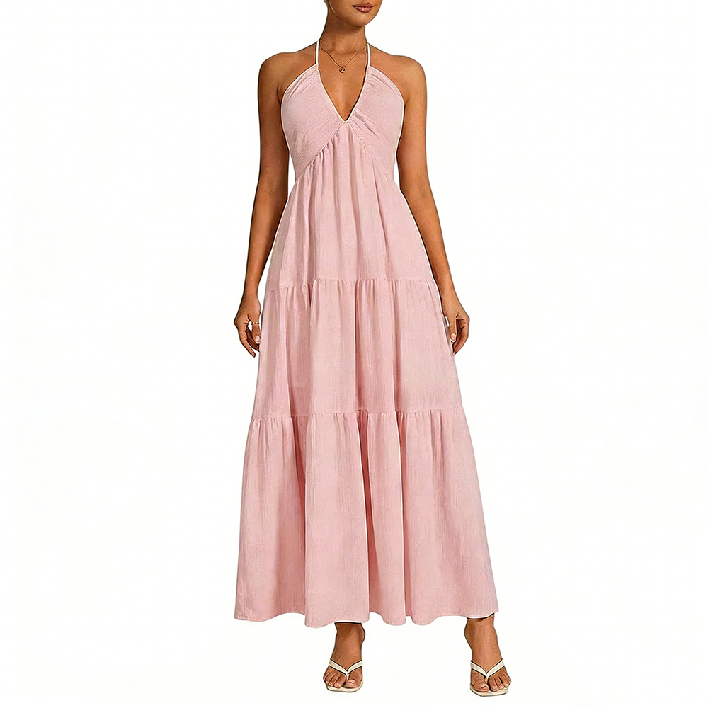 Women's Casual Basic Loose Fit Sleeveless Dress