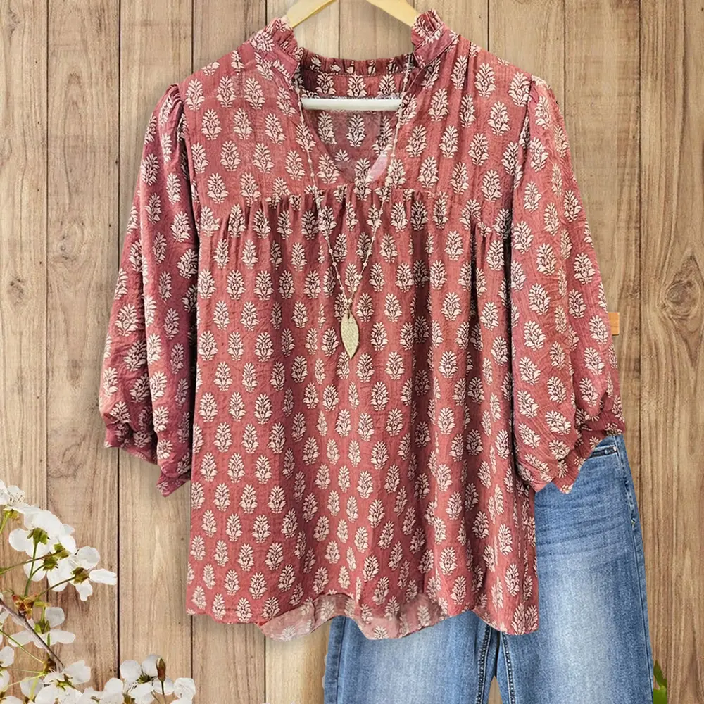 💕Mother's Day Sale💕Women's Cozy 3/4 Sleeve Top