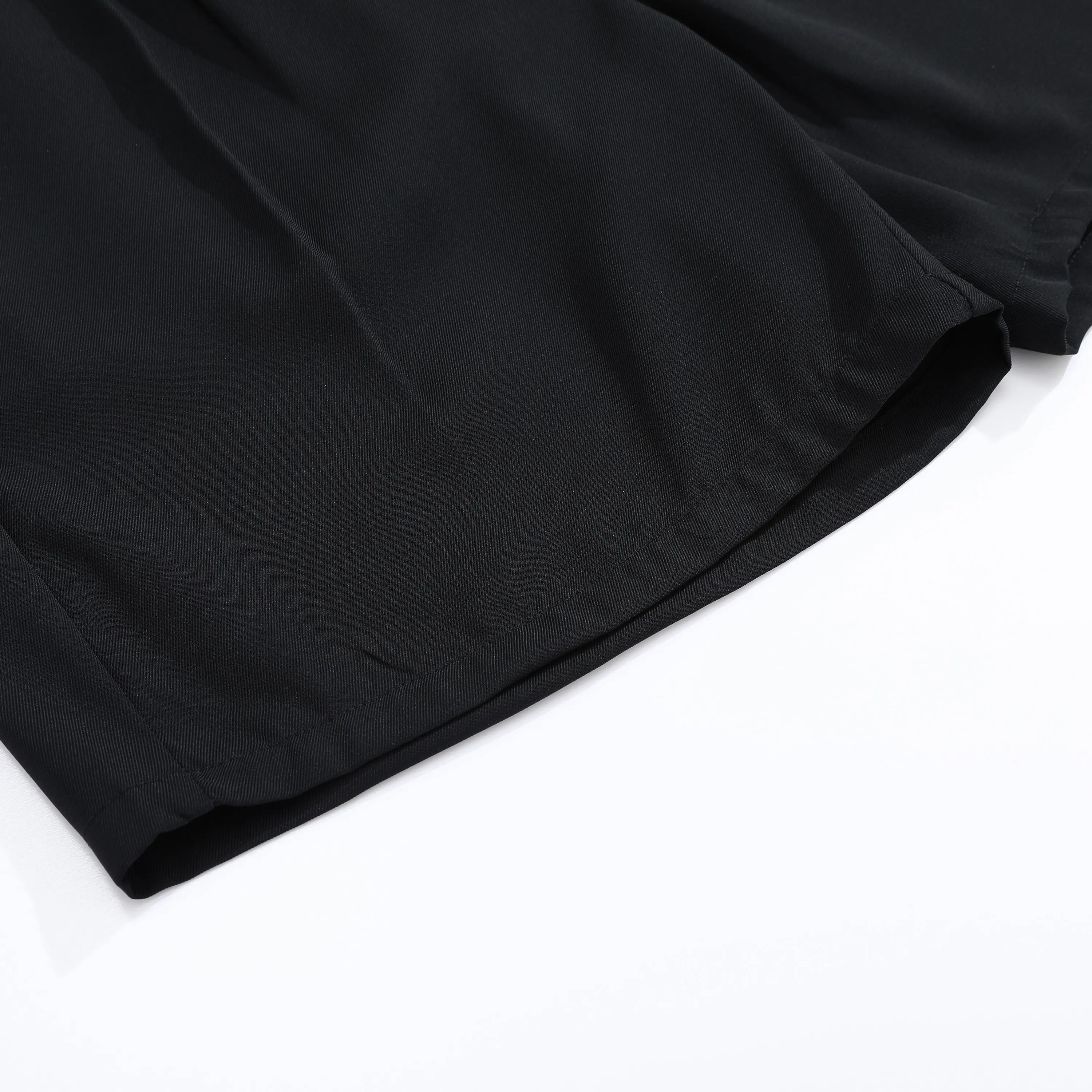 Men's High Waisted Pleated Dress Shorts – Black Suit Shorts for Casual & Formal Summer Wear