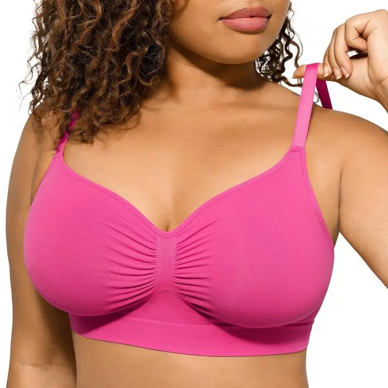 Women's Wireless Bra Comfort Bralettes No Underwire Unlined Cami Bra Seamless Tshirt Bras Sports Bra