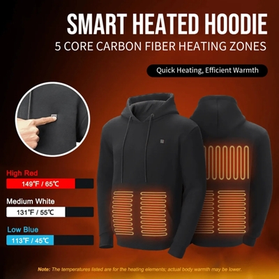 Smart Heated Hoodie! 🧥🔥 5 Heat Zones, Adjustable Temp u0026 Ultra-Comfort! ❄️