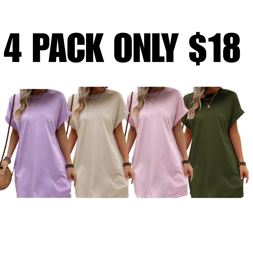 Women's T-shirt Skirt With Casual Side Slit