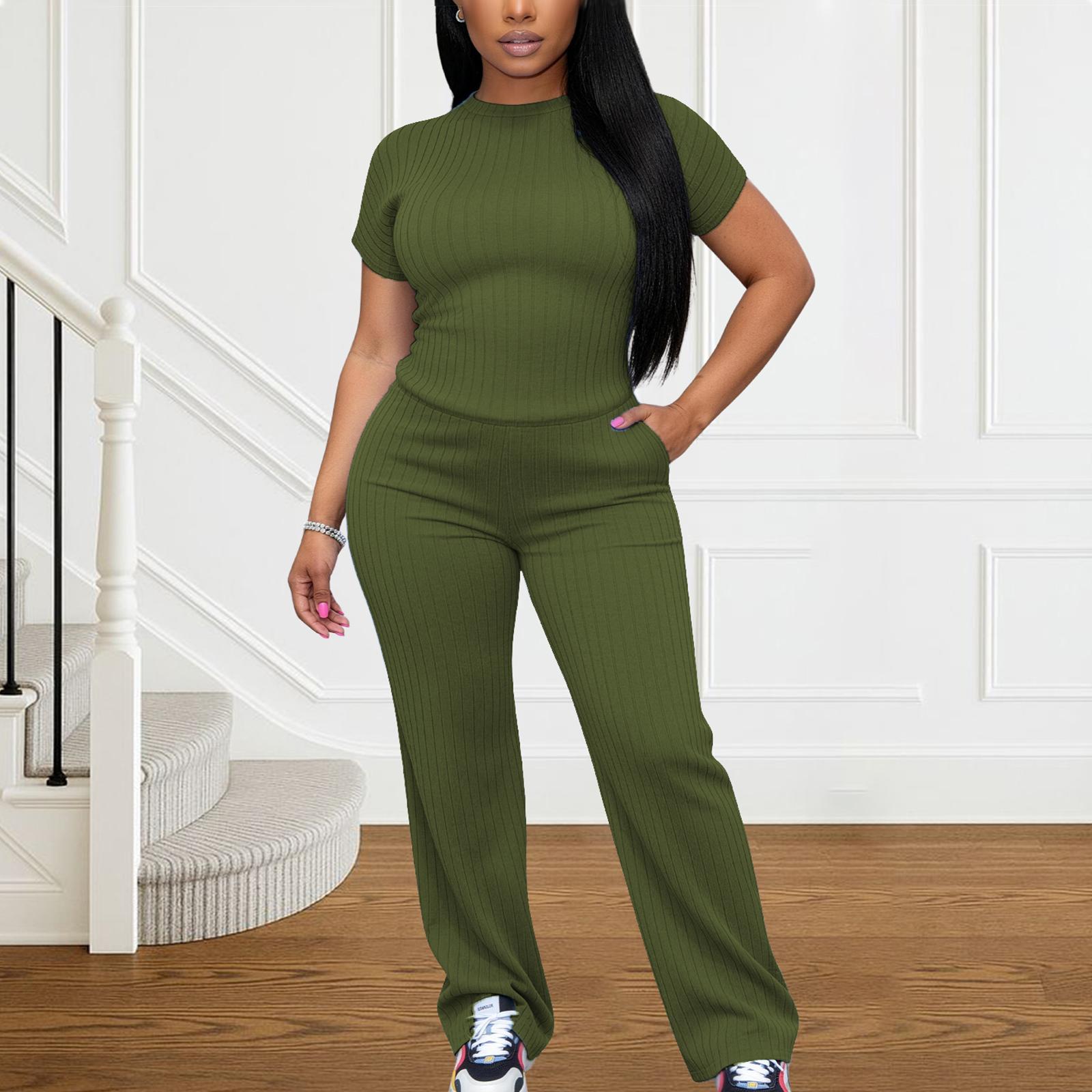 Women's Four-Season Rib-Knit Set