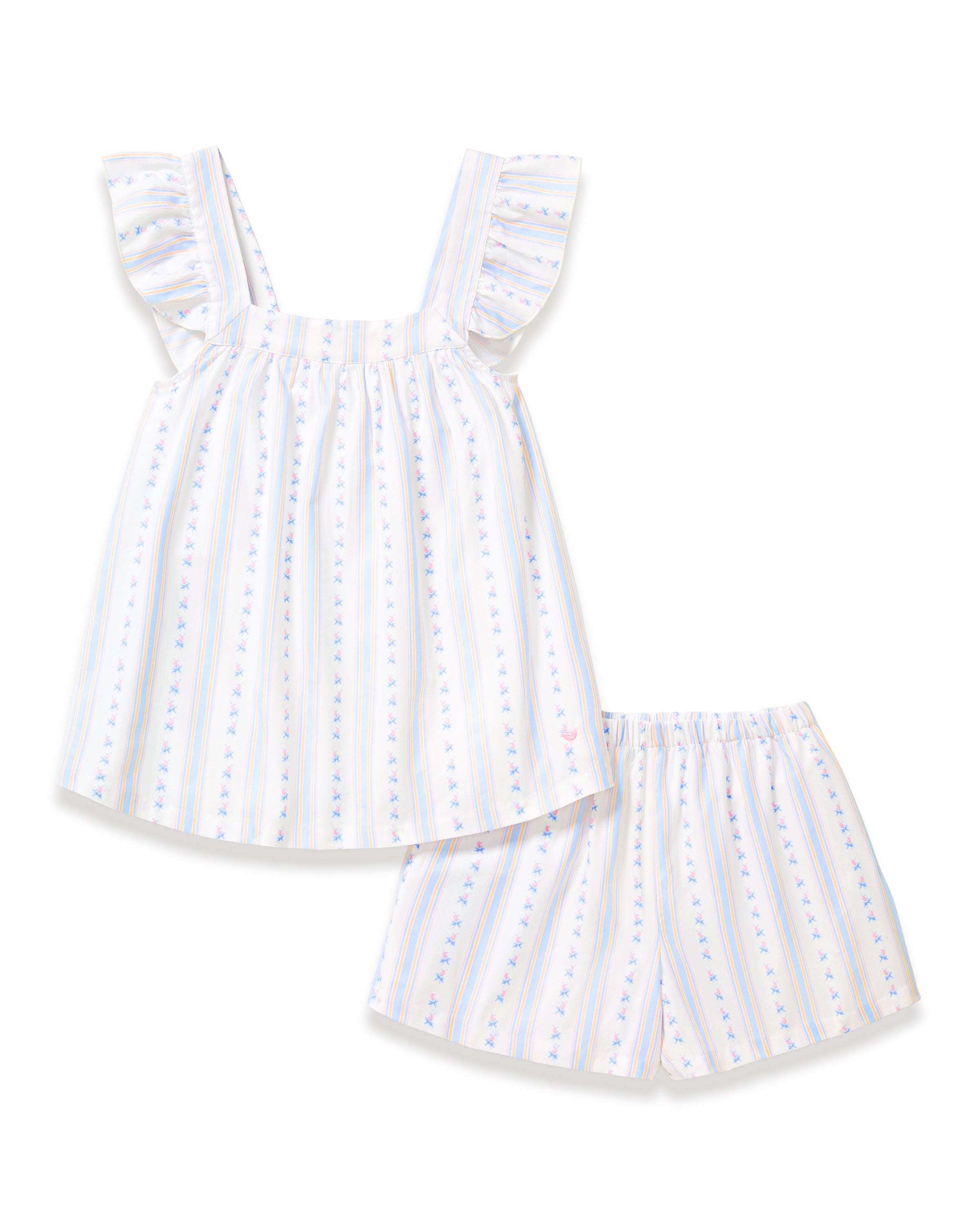 Women's Twill Clara Short Set in Cottage Stripe