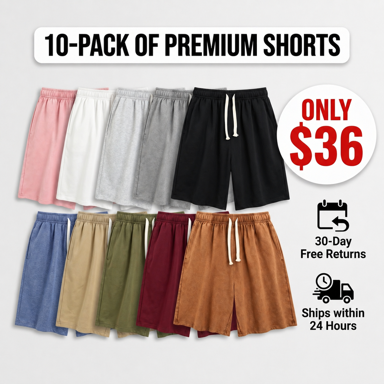 Women's Acid-Washed Distressed Shorts Two-Piece Set