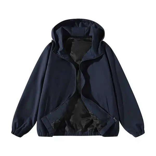 Unisex Vintage Washed Zip Up Hoodie – Retro Streetwear Casual Jacket
