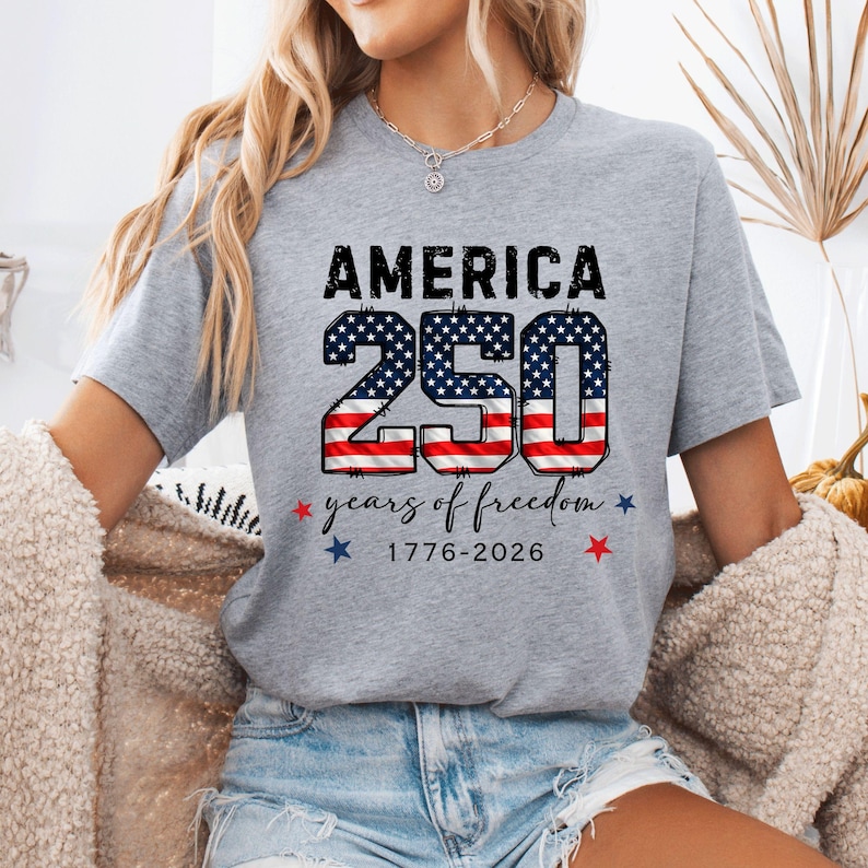 United States of America 250th Anniversary Kids Shirt,250th Anniversary Tee,Patriotic Flag 4th of July Shirt,250 Years of Independence Shirt