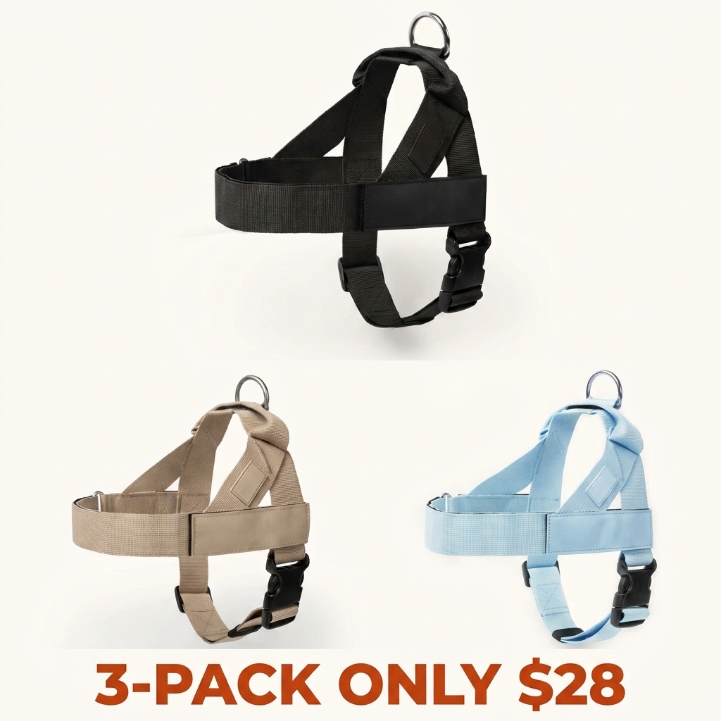 Dog Harness — Easy-to-wear, anti-pull design — Safe, secure, and comfortable — Adjustable straps
