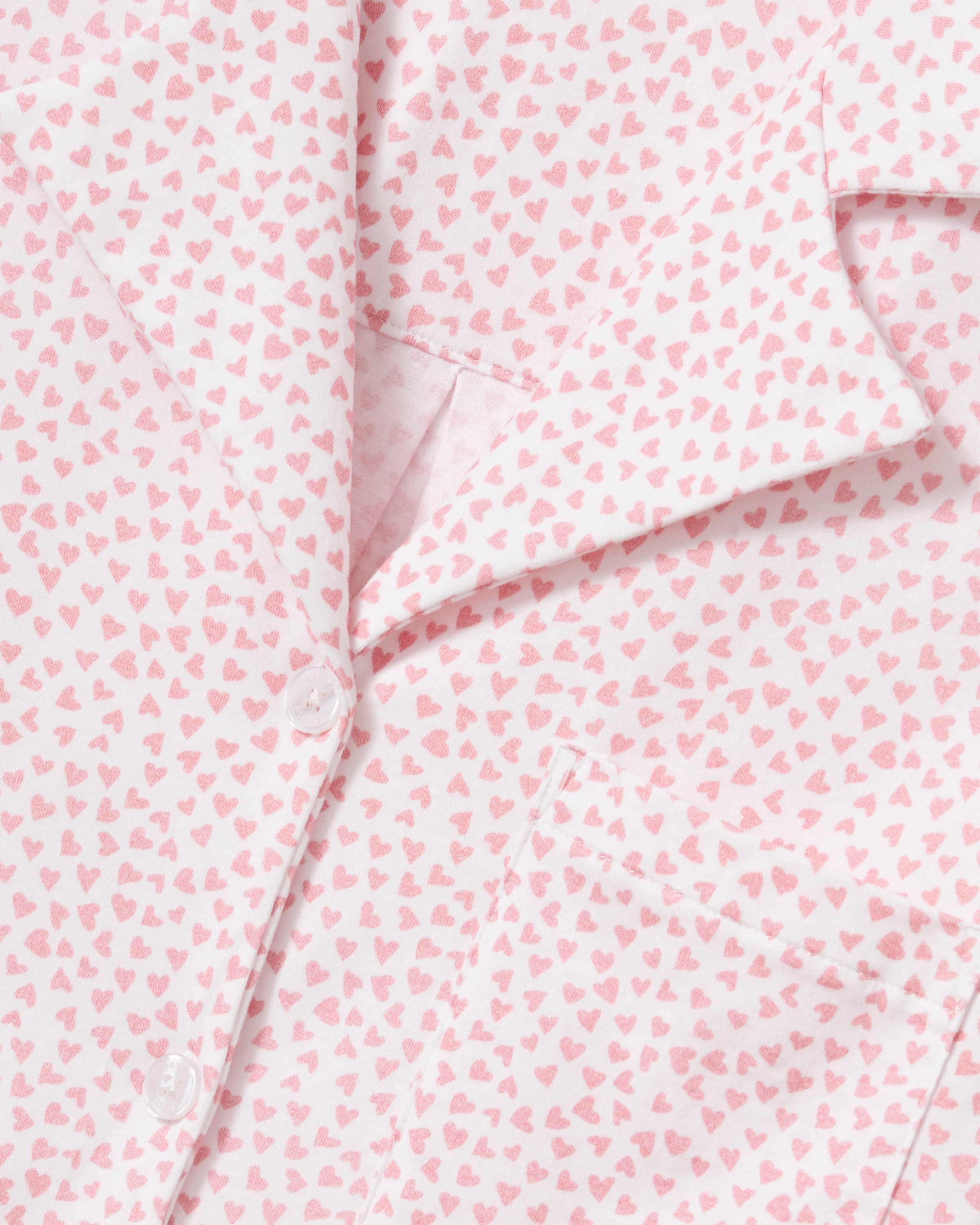 The Olivia Wide Leg Pima Pajama Set in Sweethearts