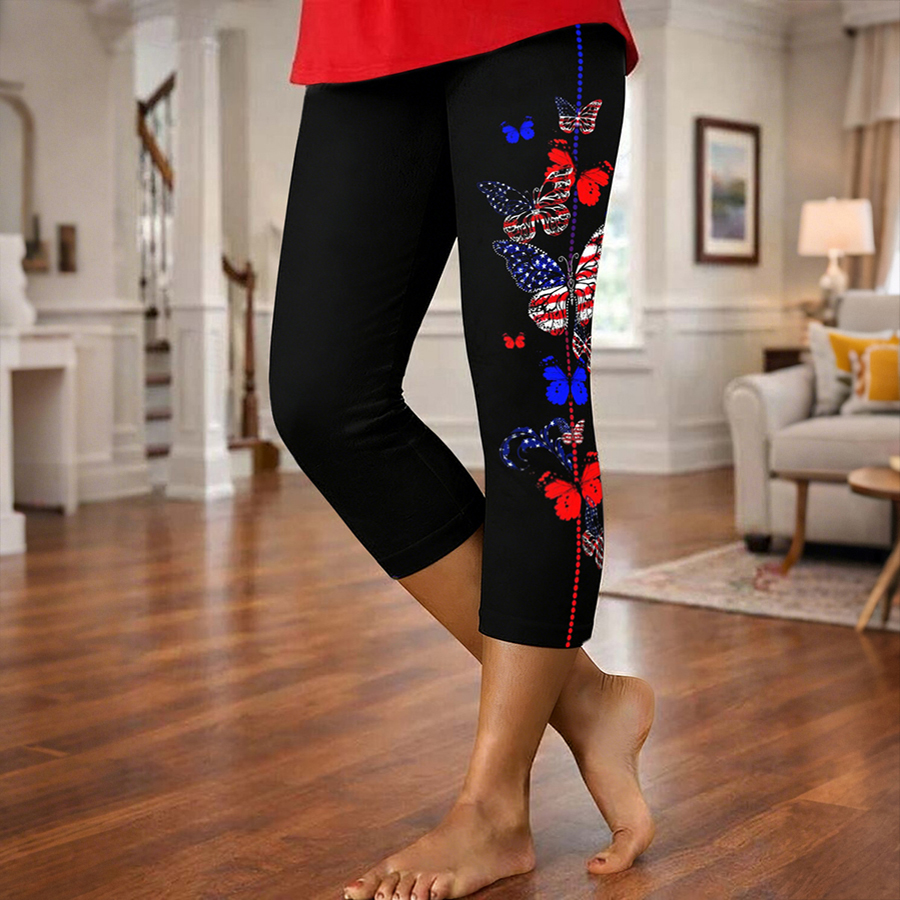Women's Casual American 250Th Anniversary Printed Pants