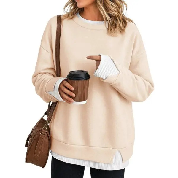 Women's faux-layered style sweatshirt