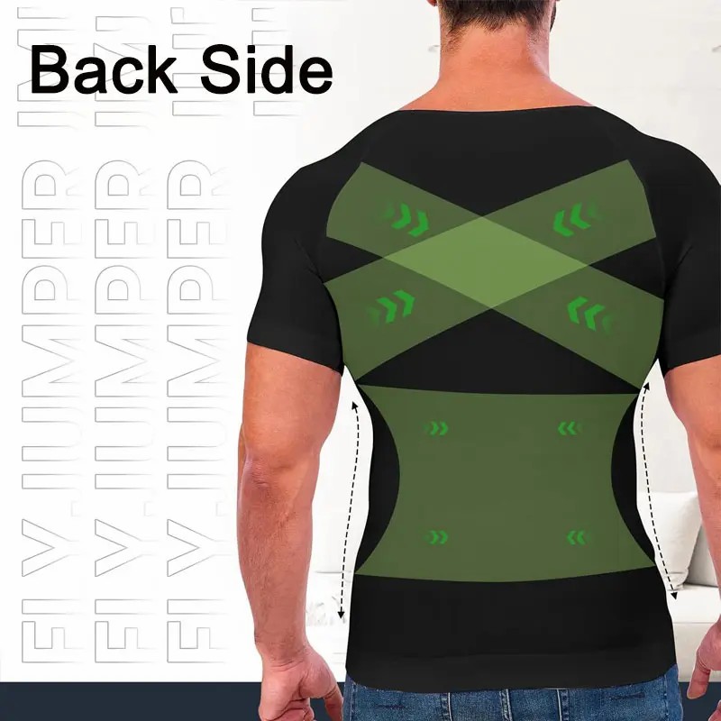 Men Shaping Shirts Body Shaper,Men Short Sleeve Shirt