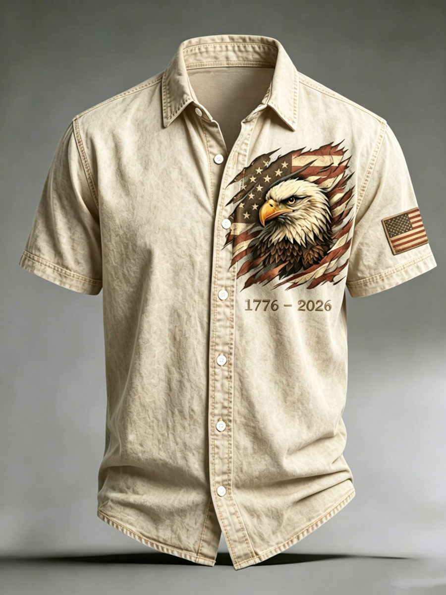 Men'S 250Th Anniversary National Print  Shirt