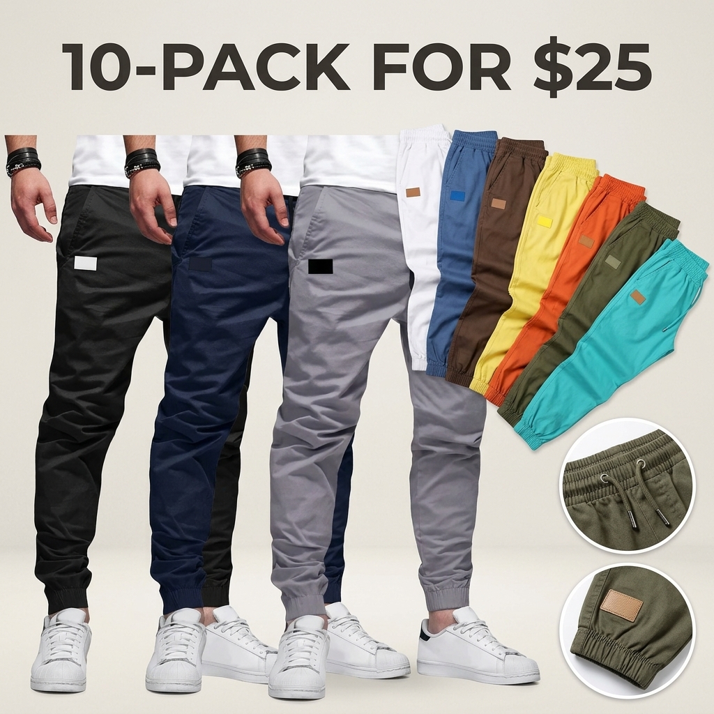 Men’s 10-Pack Everyday Jogger Set