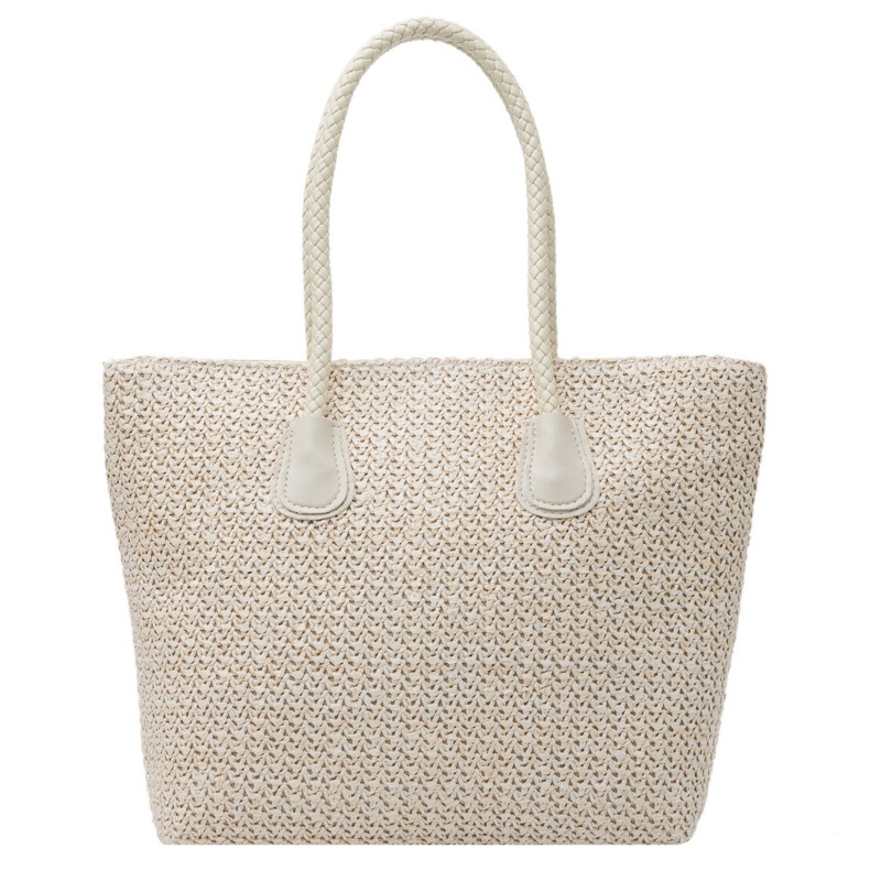 Large Capacity Woven Hand-Carrying Big Shoulder Bag