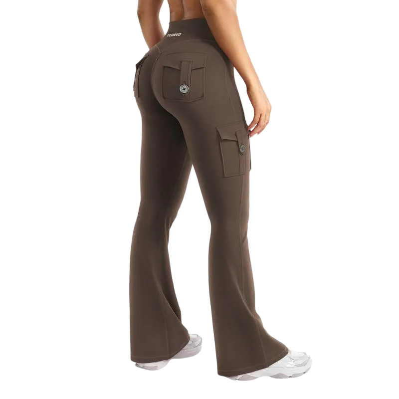 Women's Yoga Flare Leggings with Pockets Hidden
