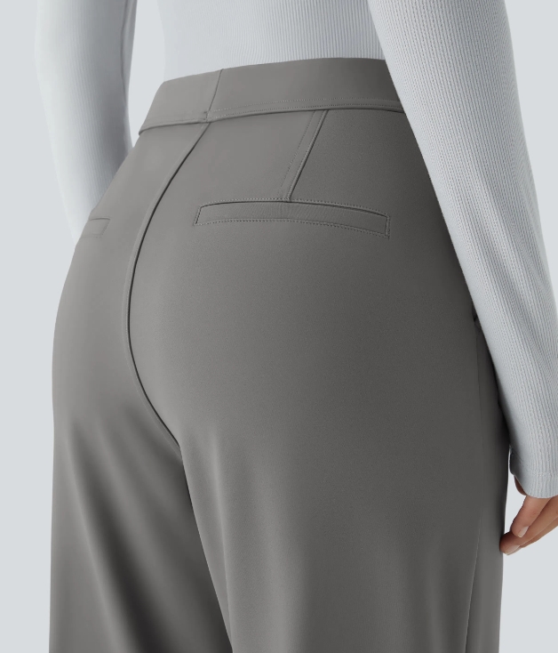 🔥 High-Waisted Flare Work Pants with Side Pockets 🔥