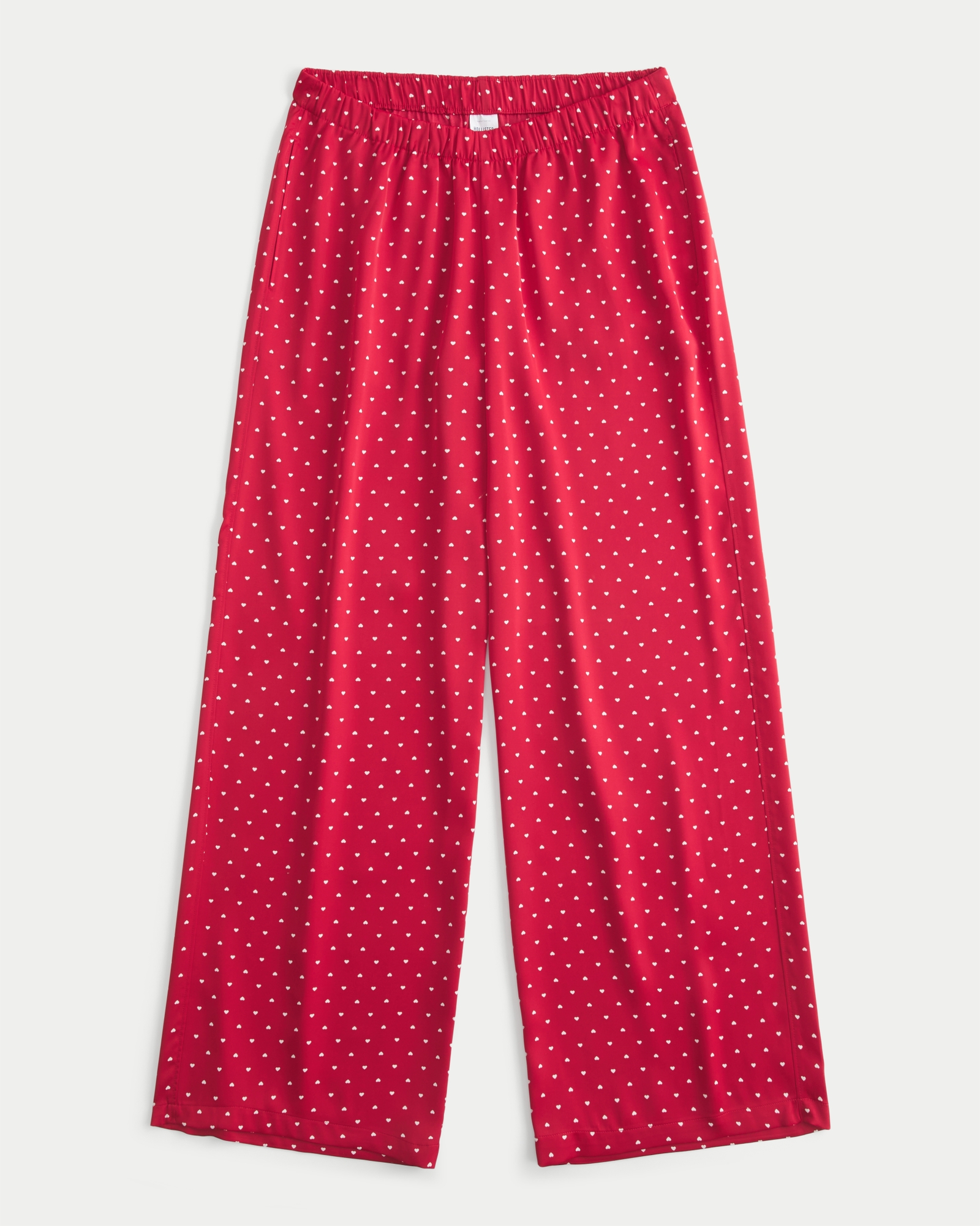 Heart Pattern Wide-Leg Pants