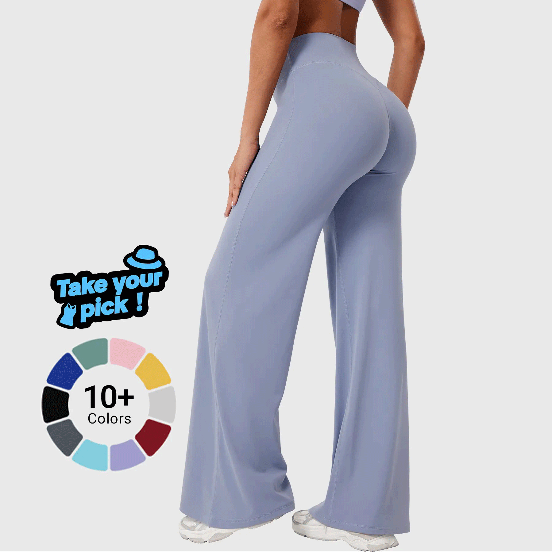 Leggings High-Waist Straight-Leg No Front Seam Buttery Soft Gym Yoga Pants for Women Fitness Tights