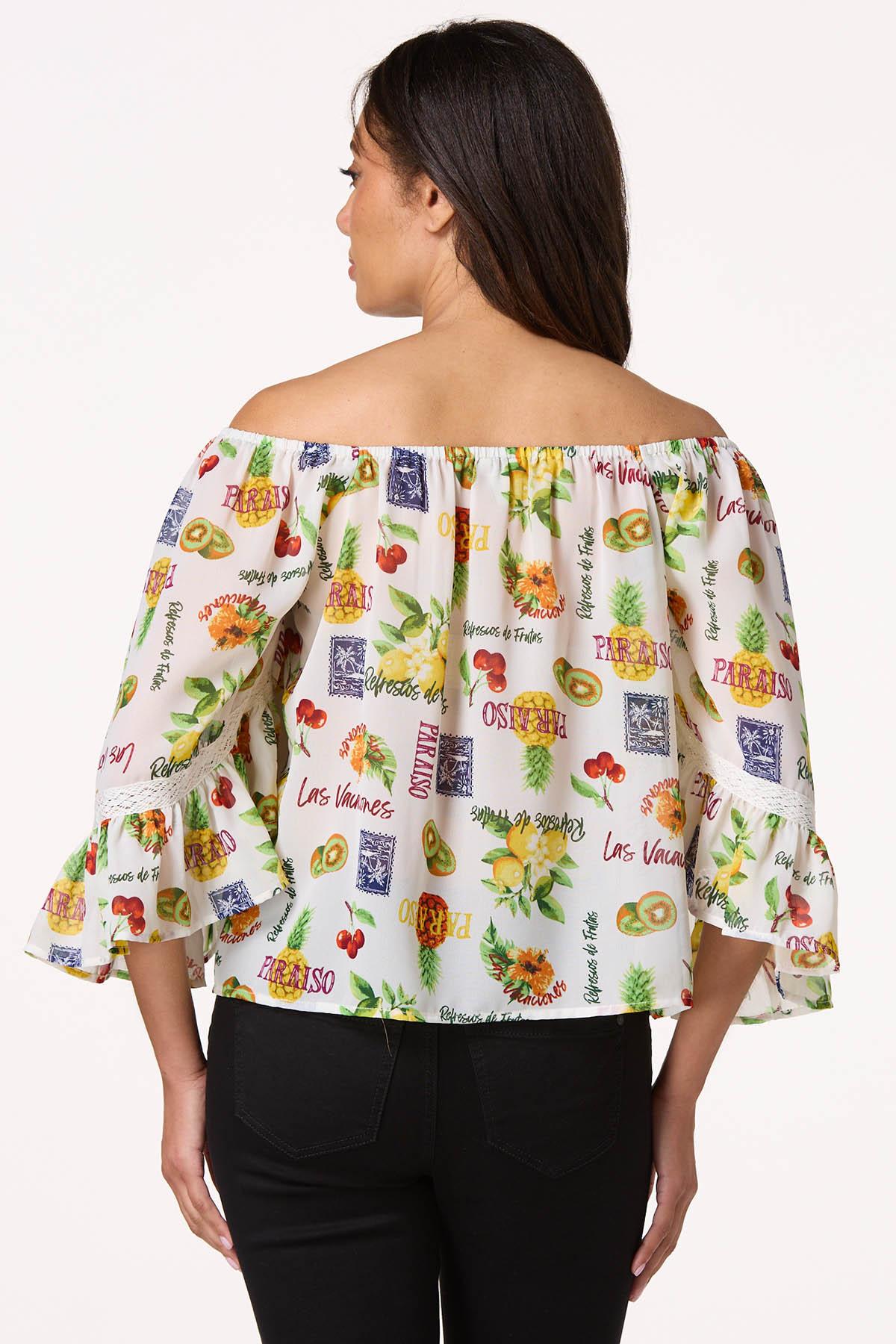 Fruit Lace Trim Top