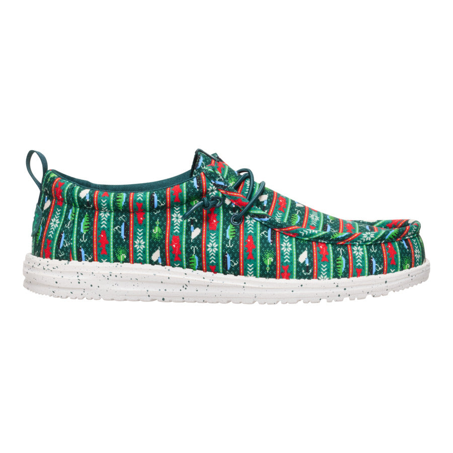 Wally Fishmas Sweater - Pine Green/Multi