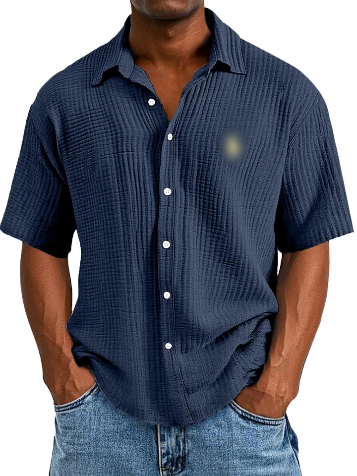 🔥🔥 Men's Loose Fit ✨ Textured Short-Sleeve 🌿 😎
