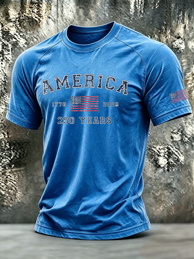 Men's Retro Print Short-Sleeve T-Shirt