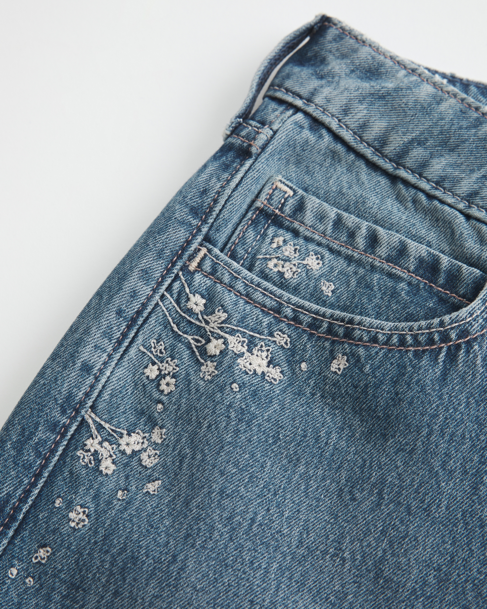 Low-Rise Dark Wash Baggy Jeans