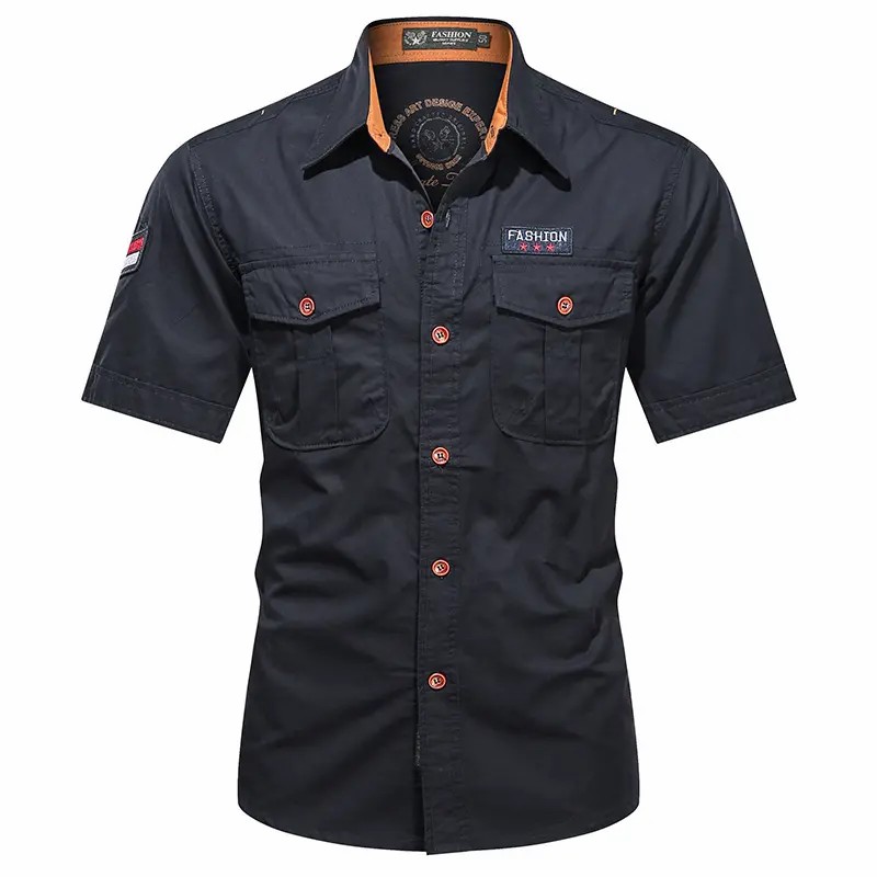 💪Men’s casual pure cotton work short-sleeve shirt
