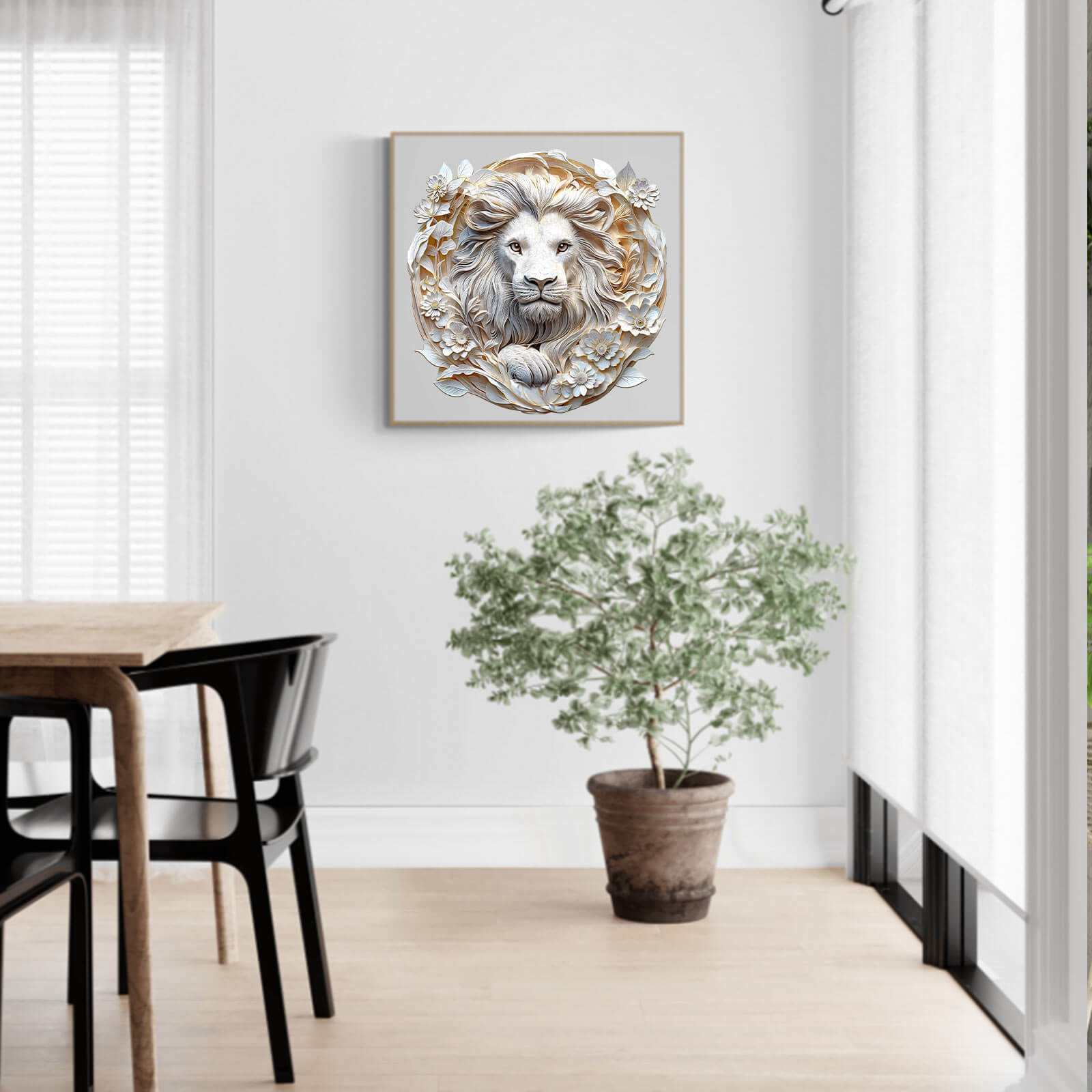 Paper Lion Wooden Jigsaw Puzzle