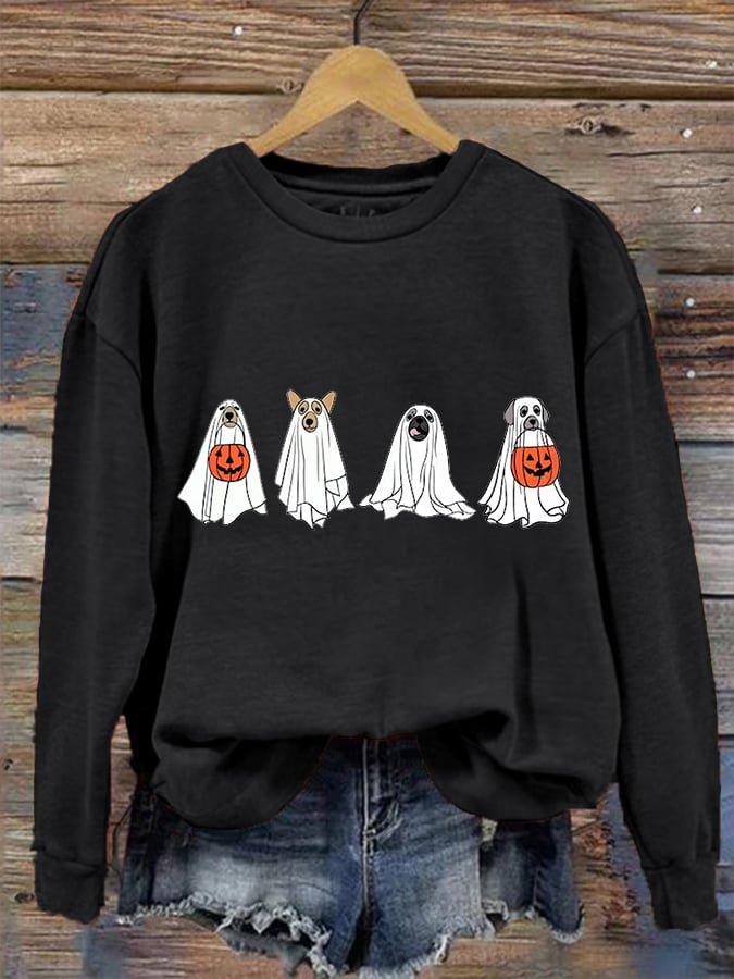 Women's Halloween My Dog Is My Boo Casual Sweatshirt
