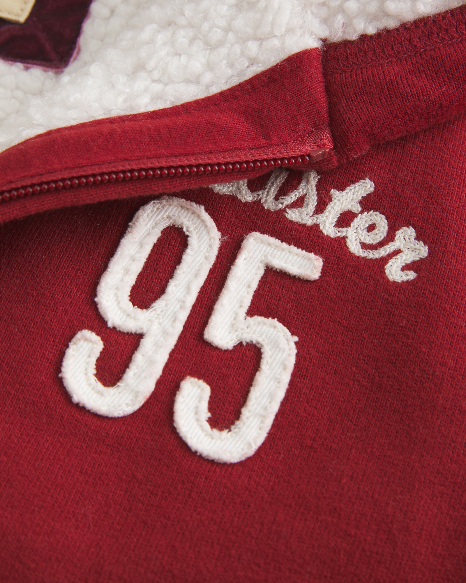 Holiday Vault Release Sherpa-Lined Zip-Up Logo Graphic Hoodie