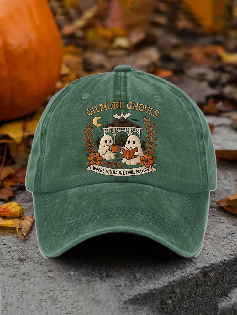 🔥HOT SALE🔥Retro Fall Gilmore Ghouls Where You Haunt, I Will Follow Print Baseball Cap