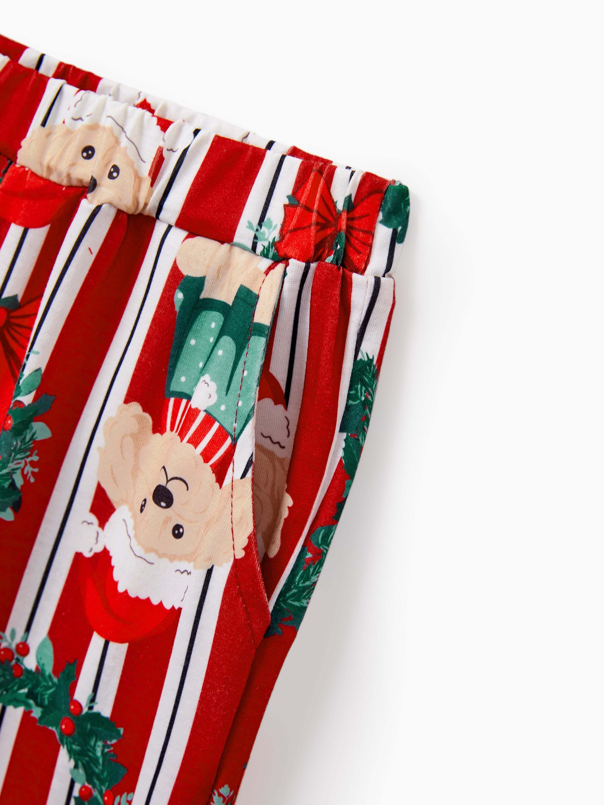 Christmas Matching Family Pajamas Set Christmas Doggy Print Red PJS Red