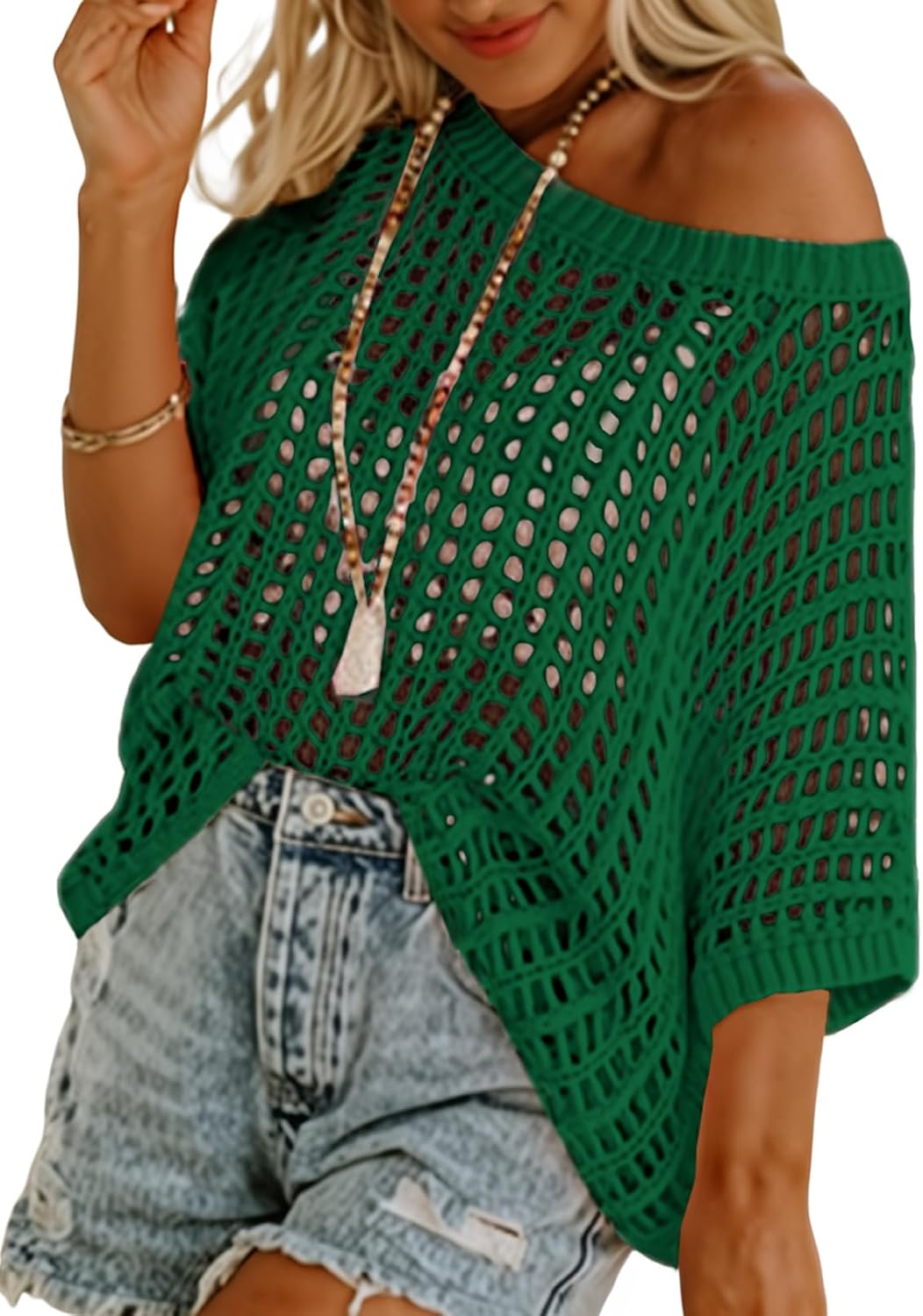 Women's Summer Crew-Neck Short-Sleeve Knit Top