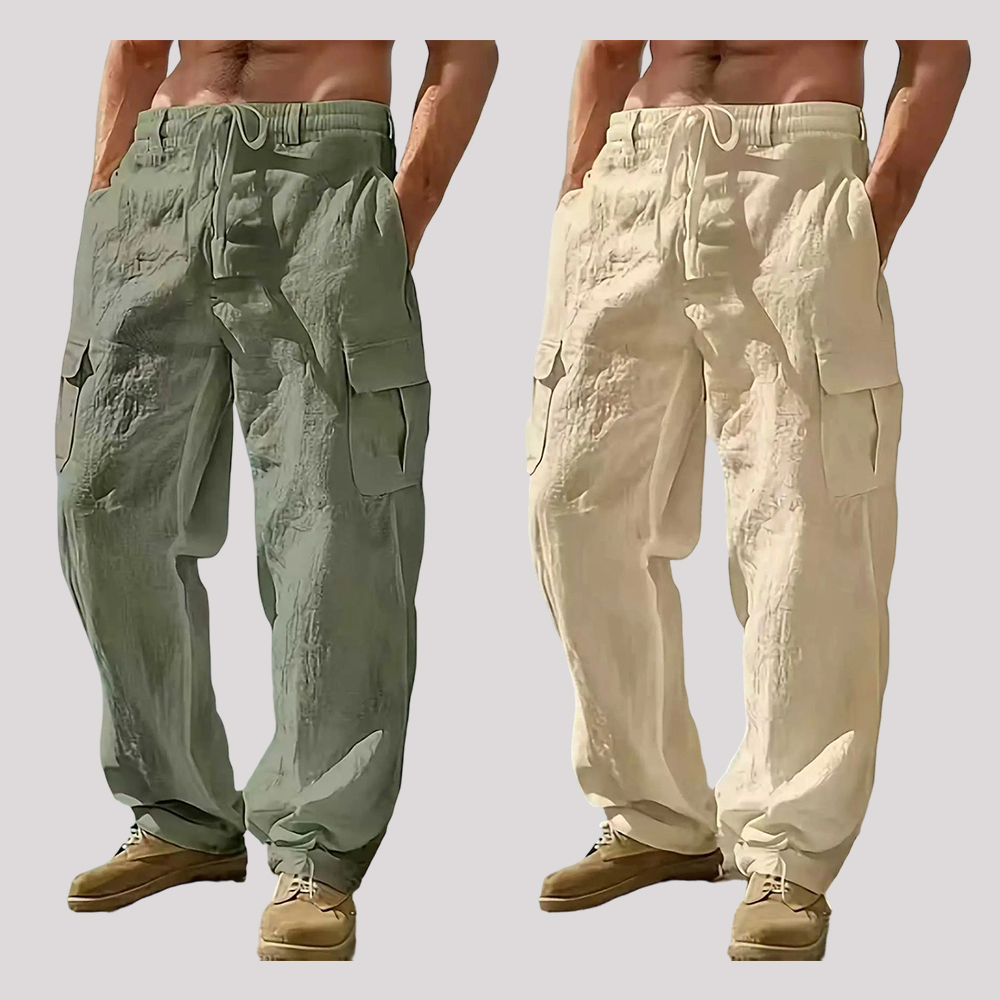 2026 Fashion Comfy Men's Linen Cargo Pants
