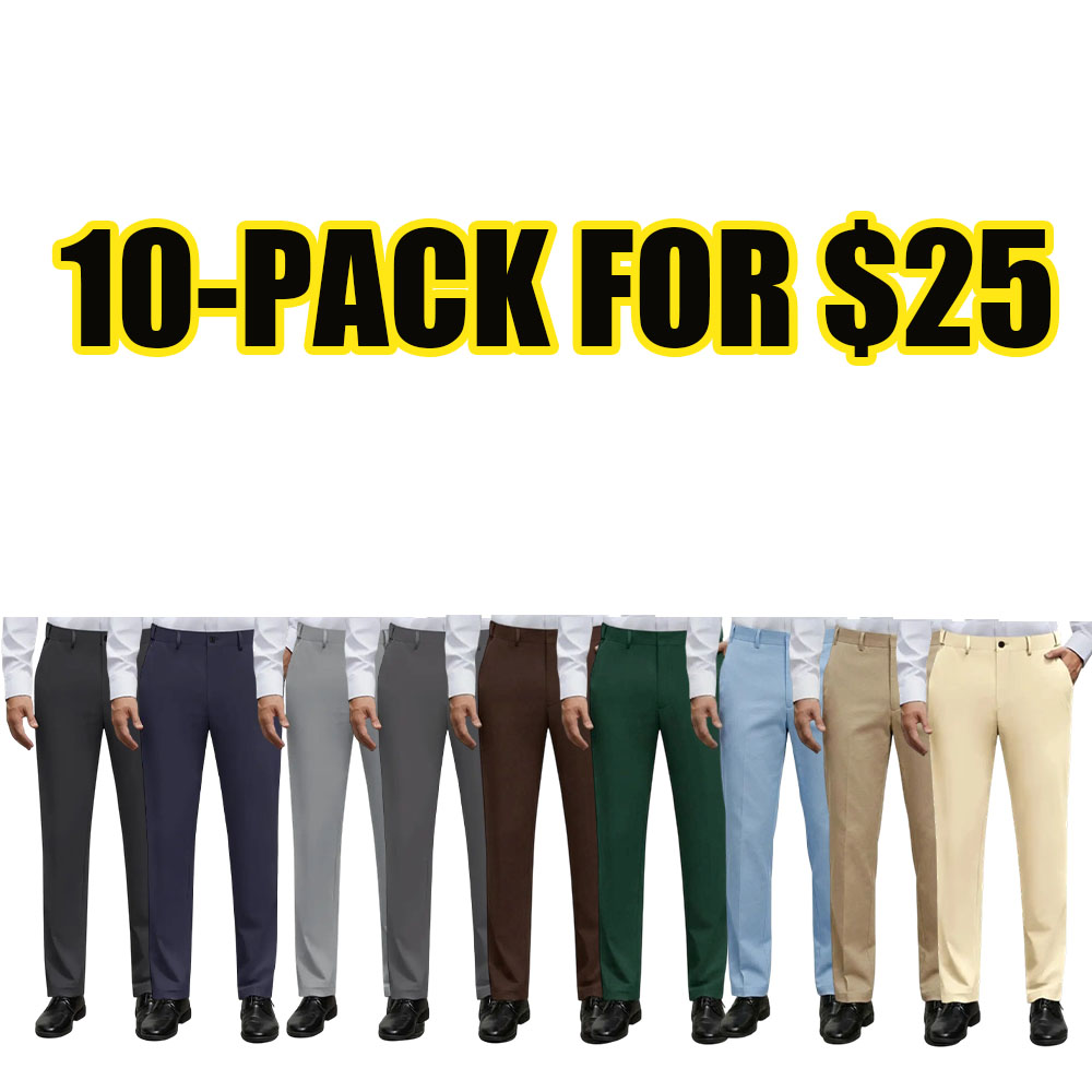 Men's Stretch No-Iron Dress Pants