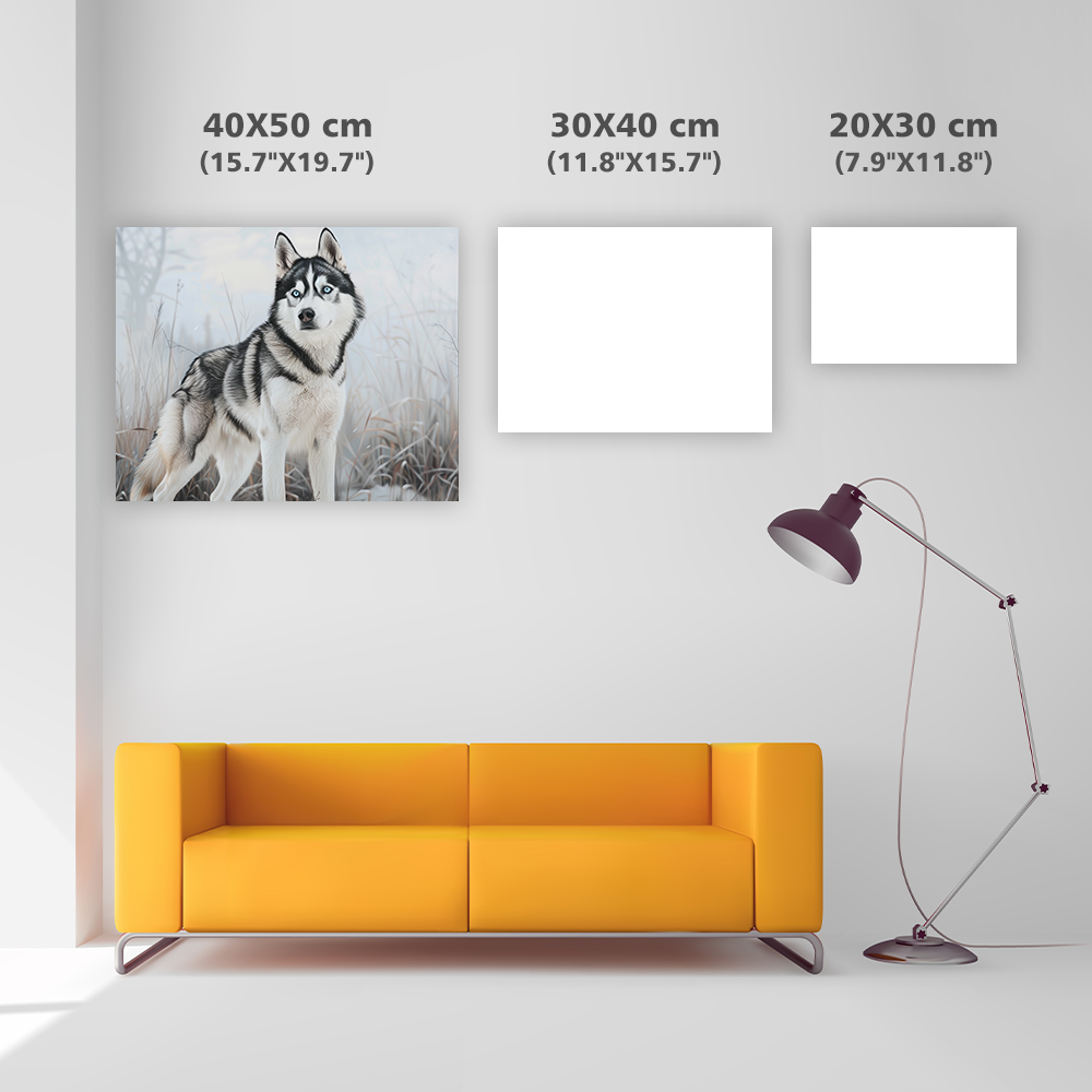 Husky in Snow - Diamond Painting